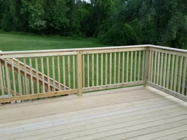 wood deck rail