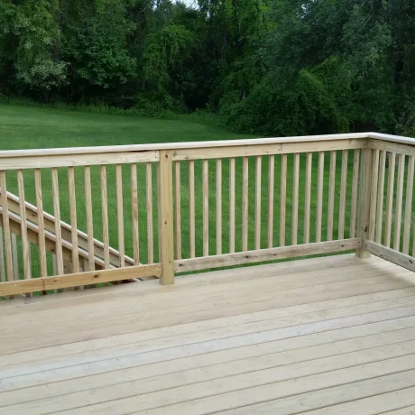 wood deck rail